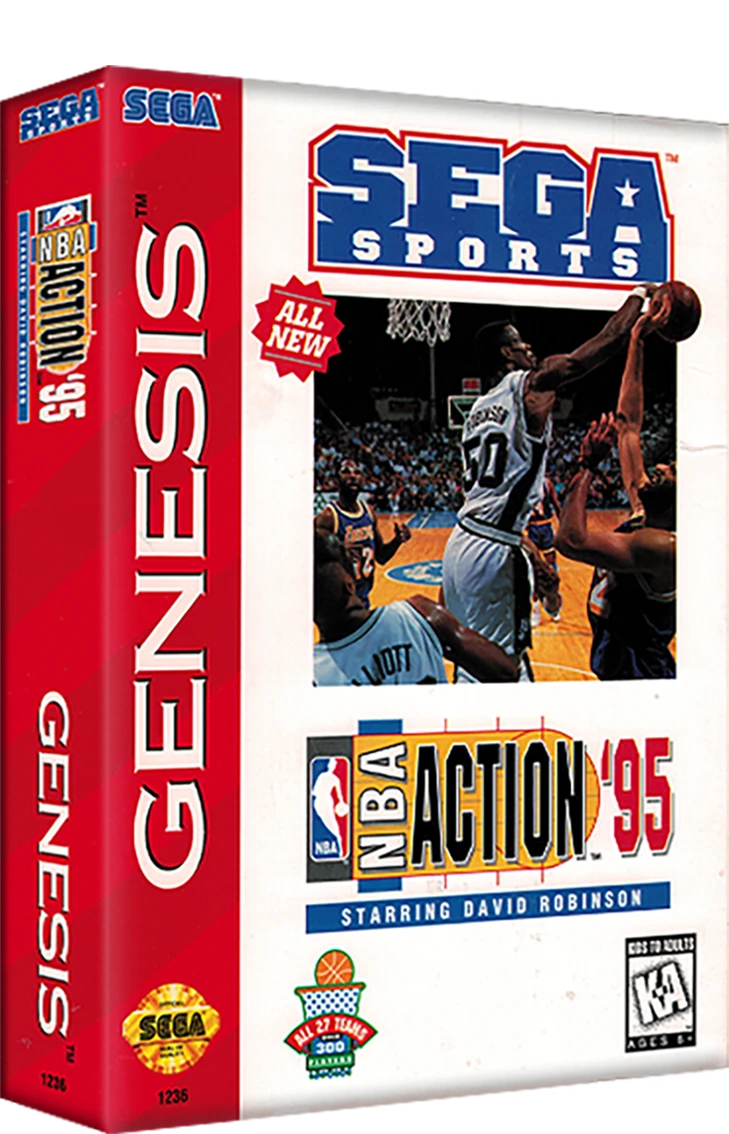 NBA Action '95 starring David Robinson box art