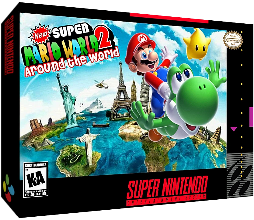 New Super Mario World 2: Around The World box art