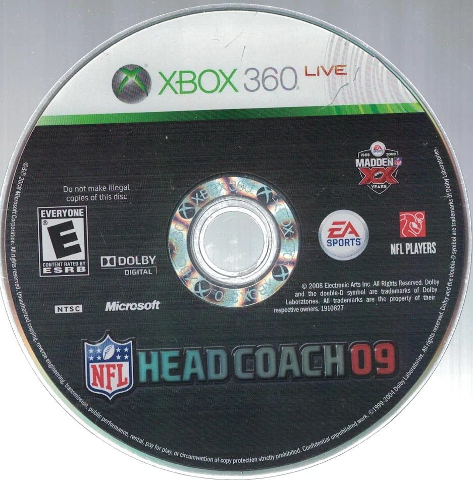 NFL Head Coach 2009 box art