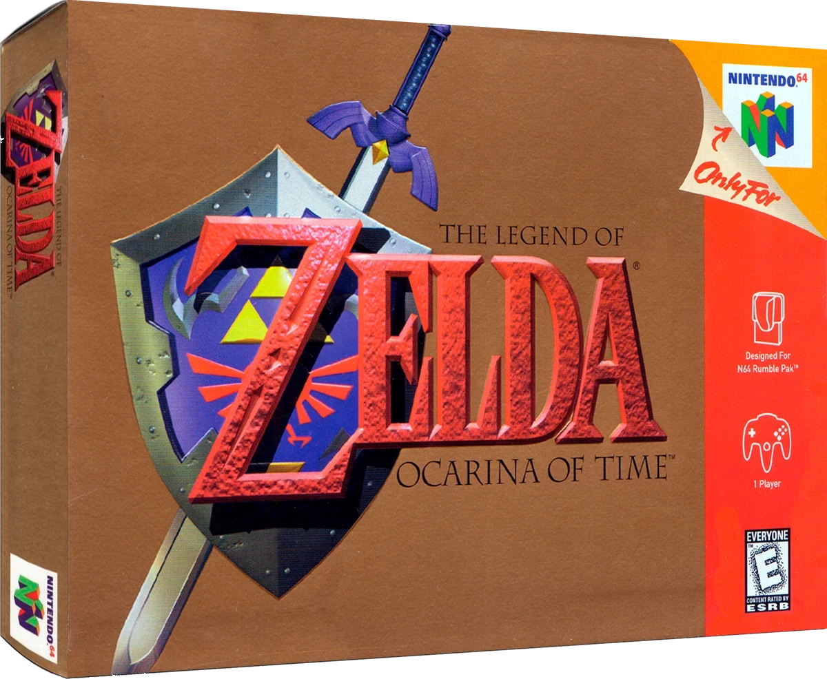 Zelda Ocarina of Time box art