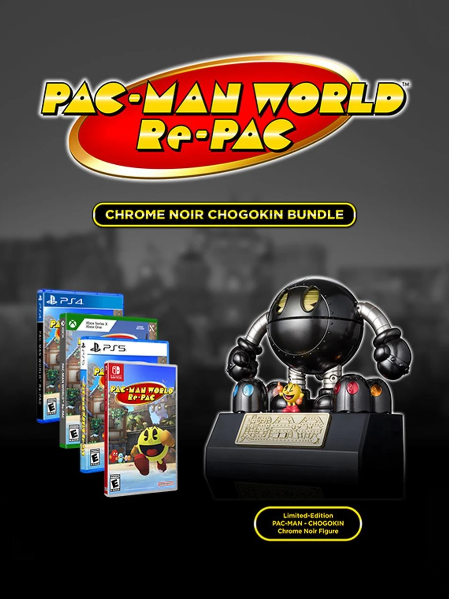 Pac-Man World Re-Pac [Chrome Noir Chogokin Figure Bundle] box art