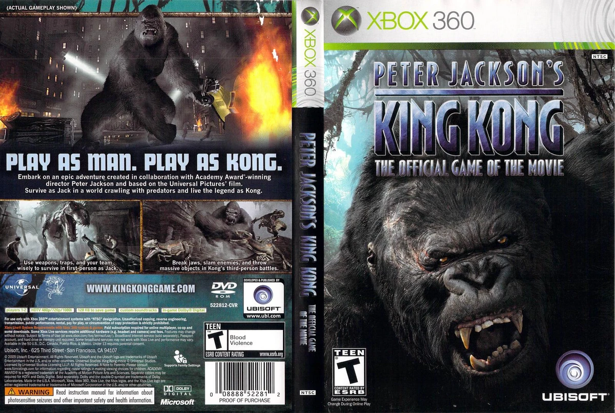 Peter Jackson's King Kong box art