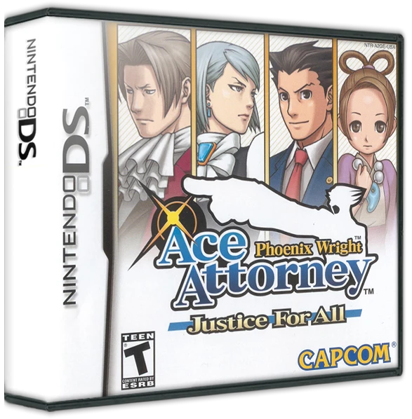 Phoenix Wright: Ace Attorney Justice For All box art