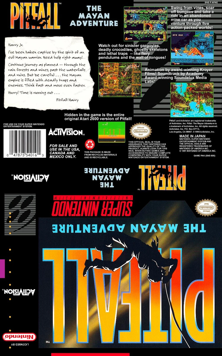 Pitfall Mayan Adventure box art