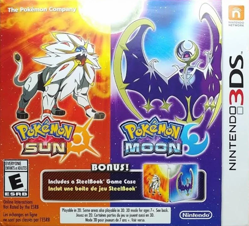 Pokemon Sun & Pokemon Moon Dual Pack [Steelbook Edition] box art