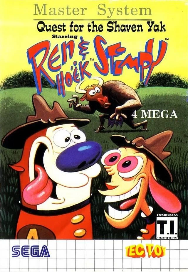 Quest for the Shaven Yak Starring Ren and Stimpy box art