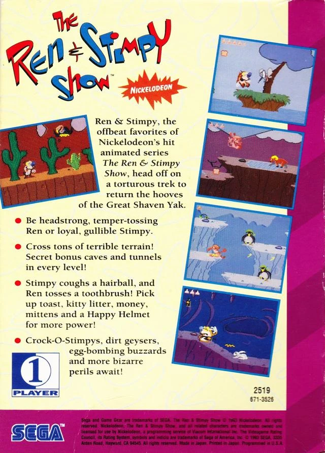 Ren and Stimpy Quest for the Shaven Yak box art
