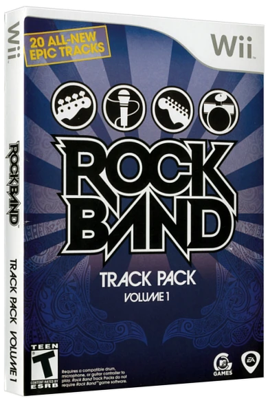 Rock Band Track Pack Volume 1 box art