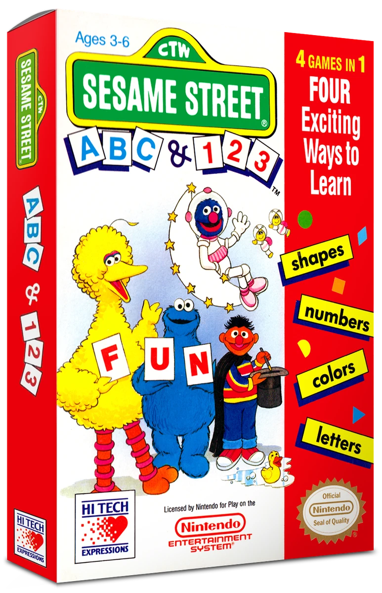 Sesame Street ABC and 123 box art