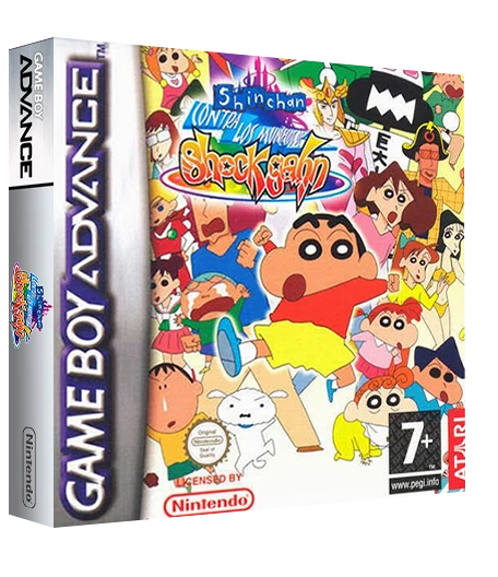Shin-Chan Contra los Munecos de Shock Gahn box art