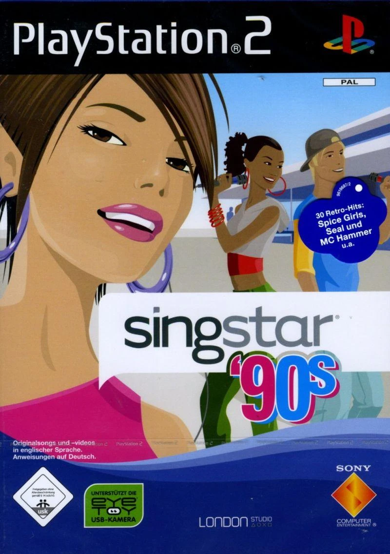 SingStar 90's box art