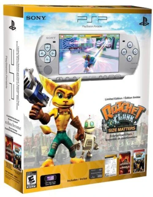 Sony PSP 2000 Slim & Lite Piano Black Ratchet & Clank:Size Matters Edition box art