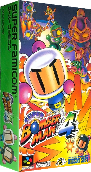 Super Bomberman 4 box art