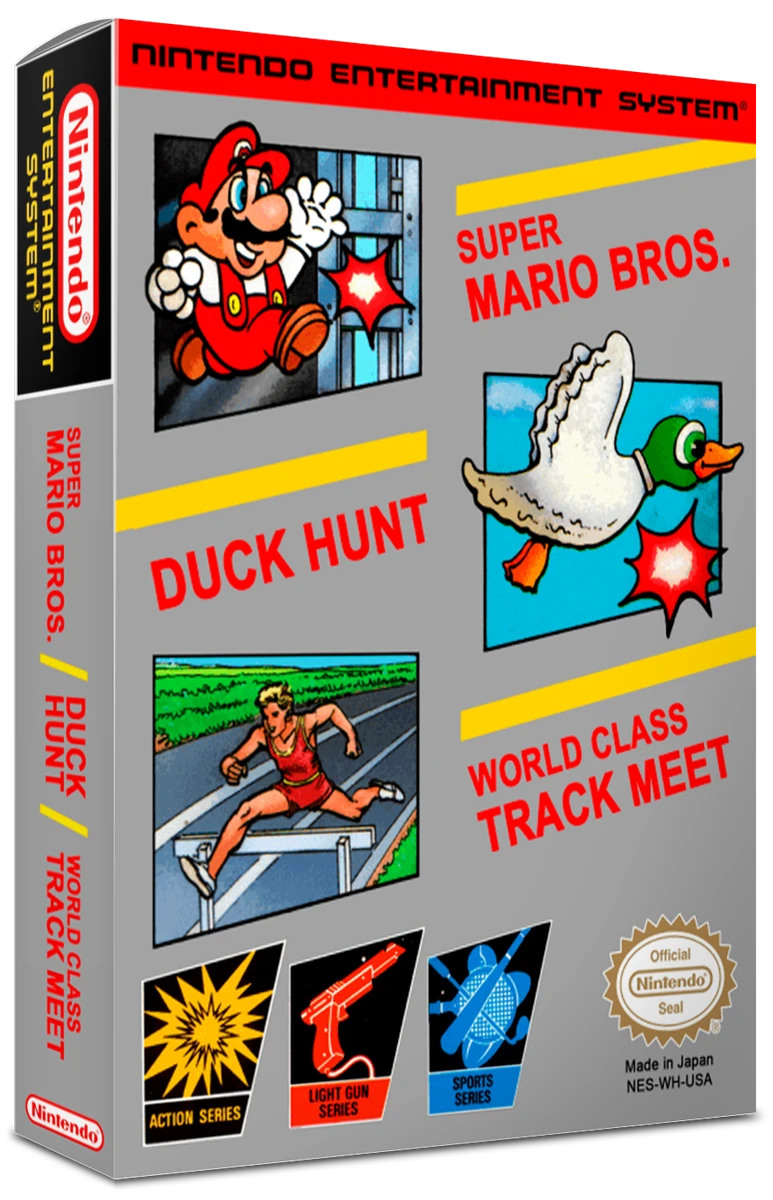 Super Mario Bros Duck Hunt World Class Track Meet [Red Overalls] box art