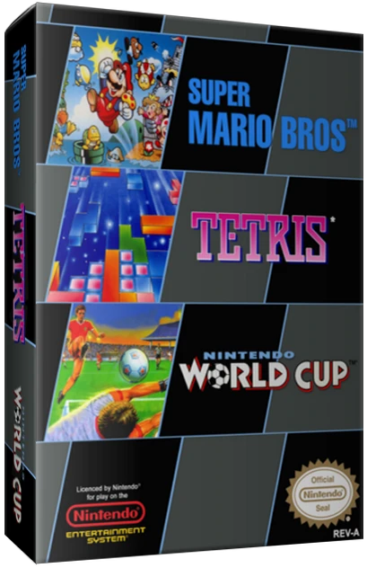 Super Mario Bros Tetris Nintendo World Cup box art