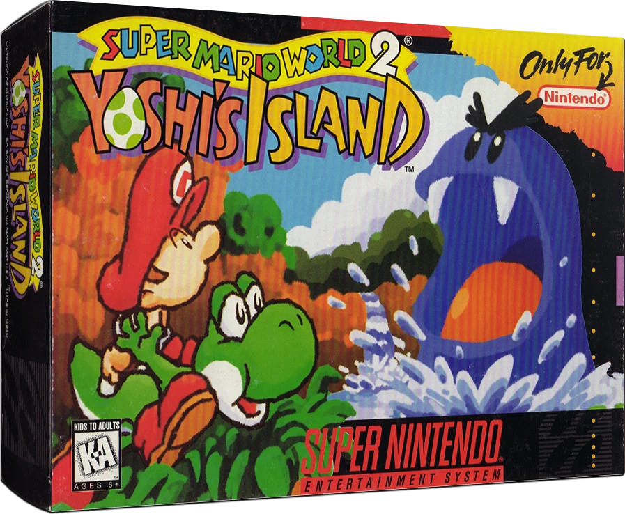 Super Mario World 2 Yoshi's Island box art