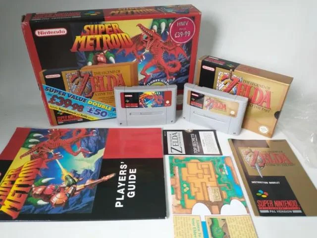 Super Metroid and Zelda: A Link to the Past Double Pack box art