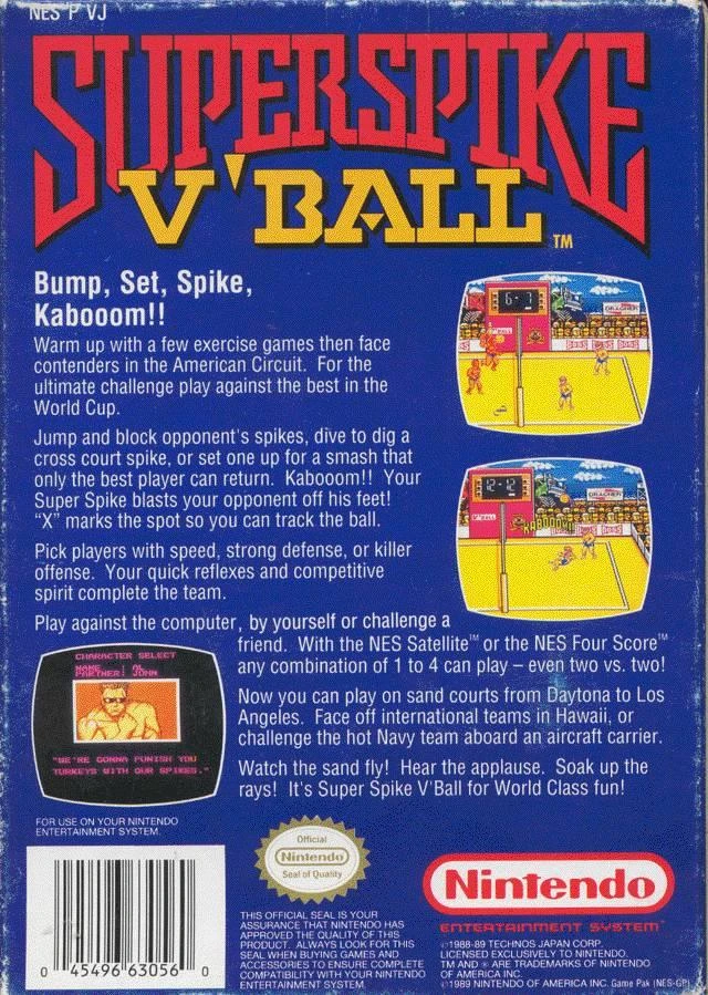 Super Spike Volleyball box art