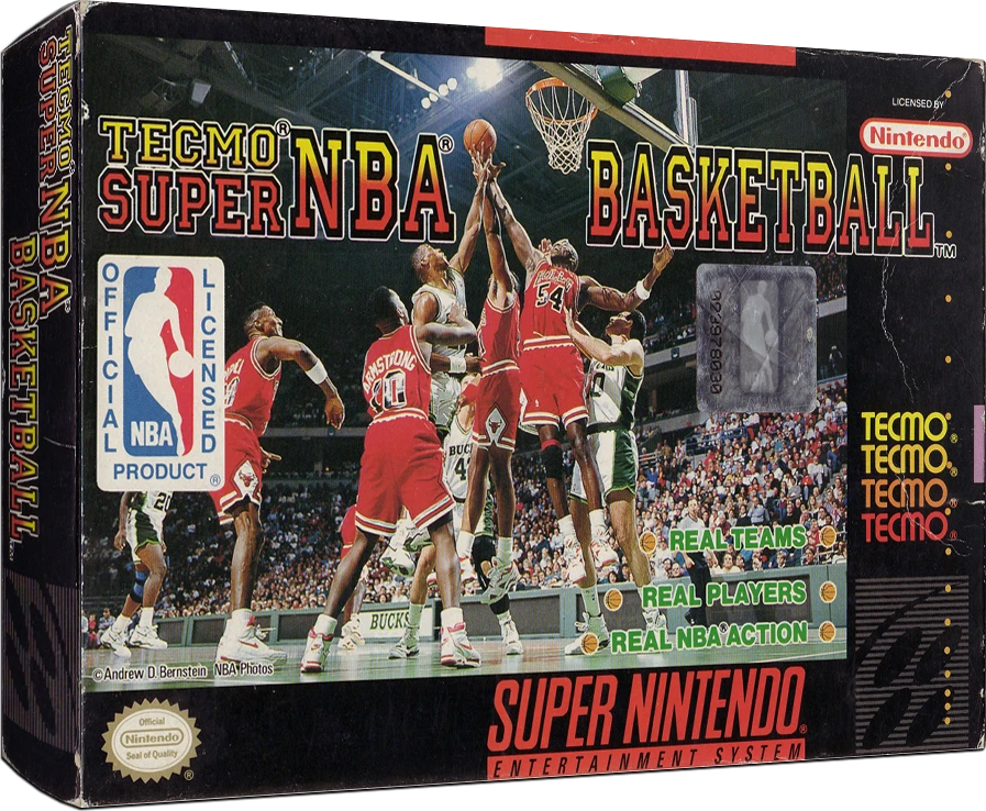 Tecmo Super NBA Basketball box art