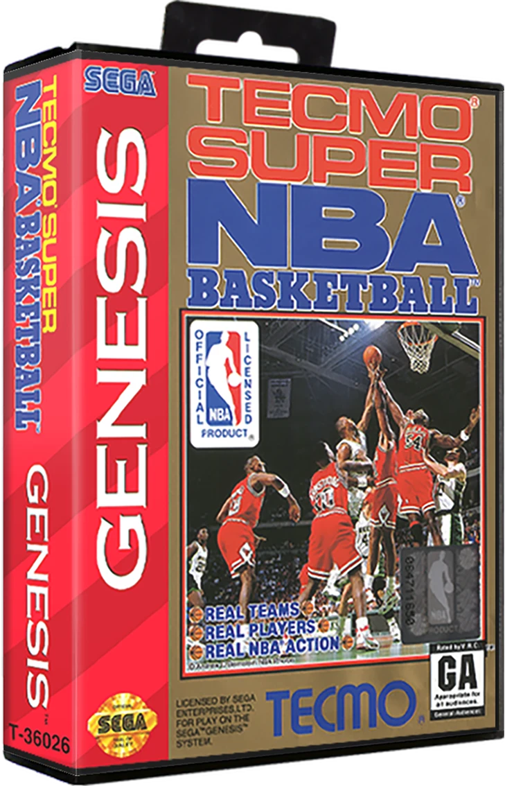 Tecmo Super NBA Basketball box art