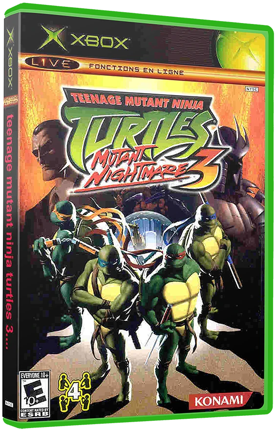 Teenage Mutant Ninja Turtles 3 Mutant Nightmare box art