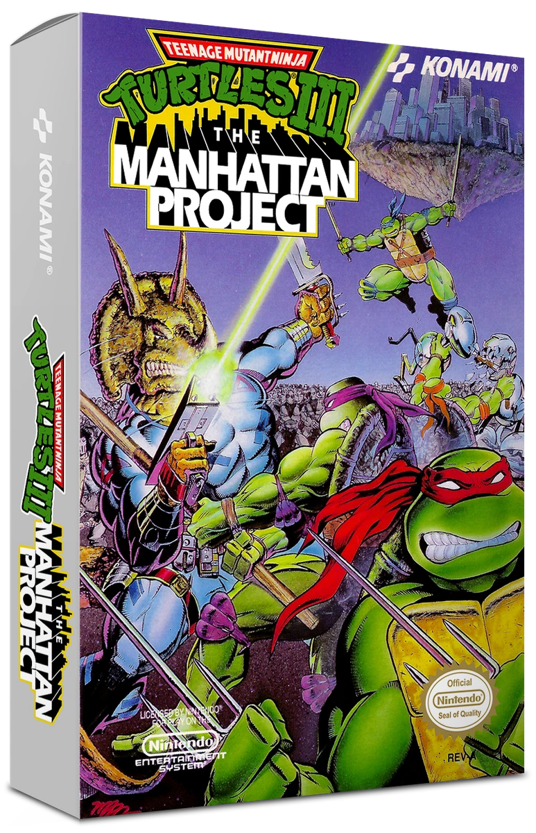Teenage Mutant Ninja Turtles III The Manhattan Project box art