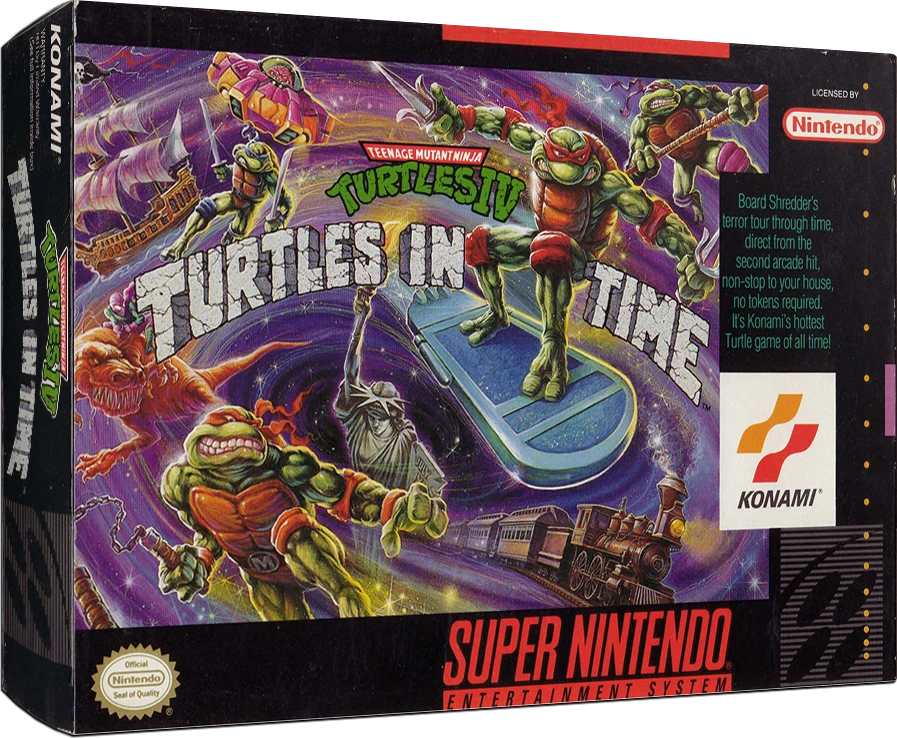 Teenage Mutant Ninja Turtles IV Turtles in Time box art