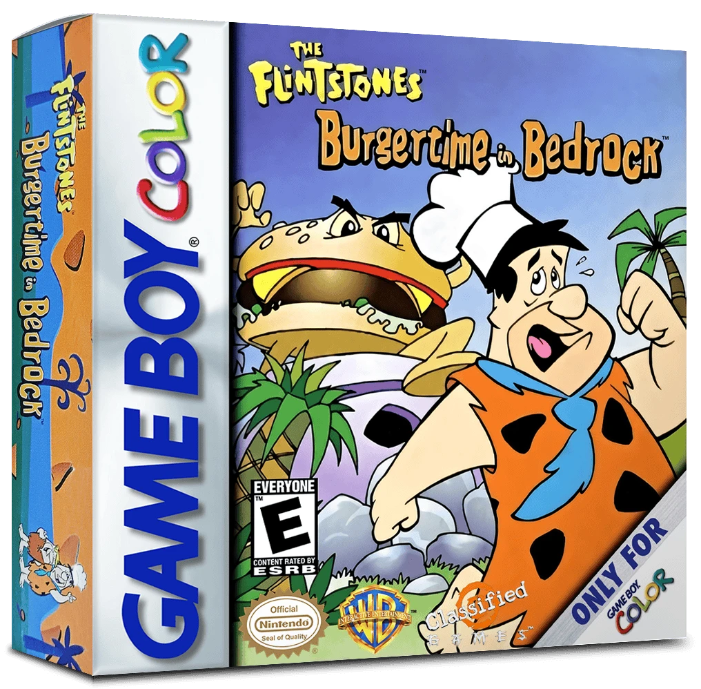 The Flintstones Burgertime in Bedrock box art