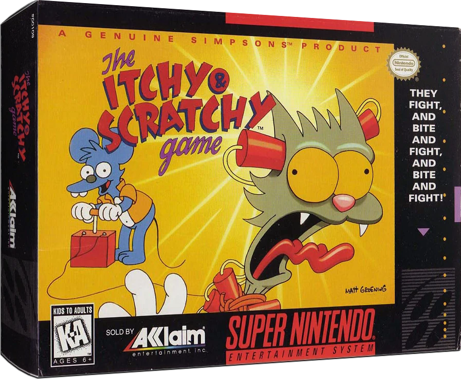 The Itchy and Scratchy Game box art