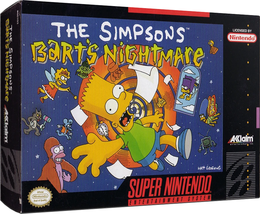 The Simpsons Bart's Nightmare box art
