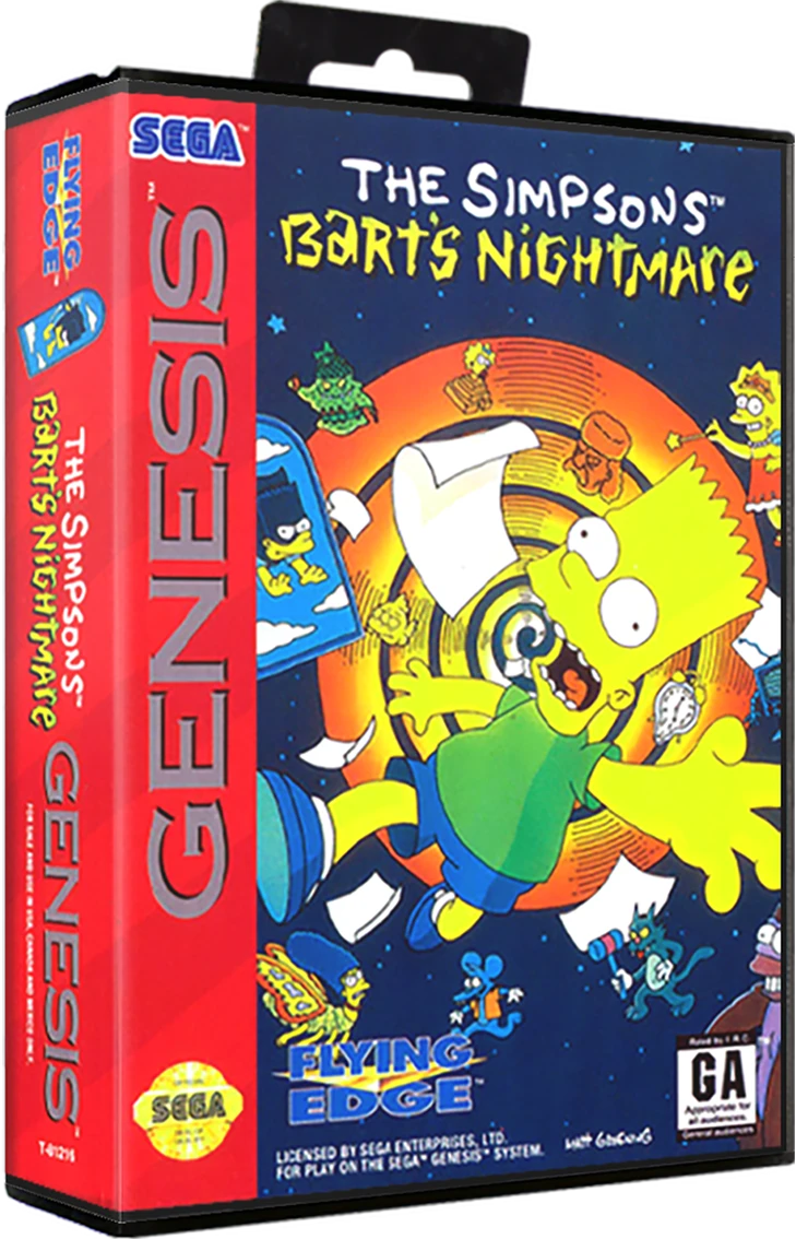 The Simpsons Bart's Nightmare box art