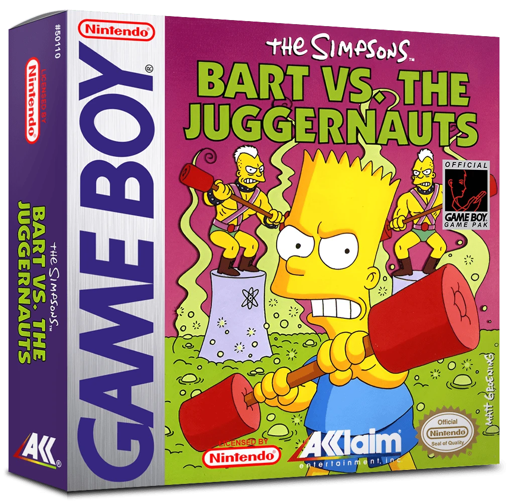 The Simpsons Bart vs the Juggernauts box art