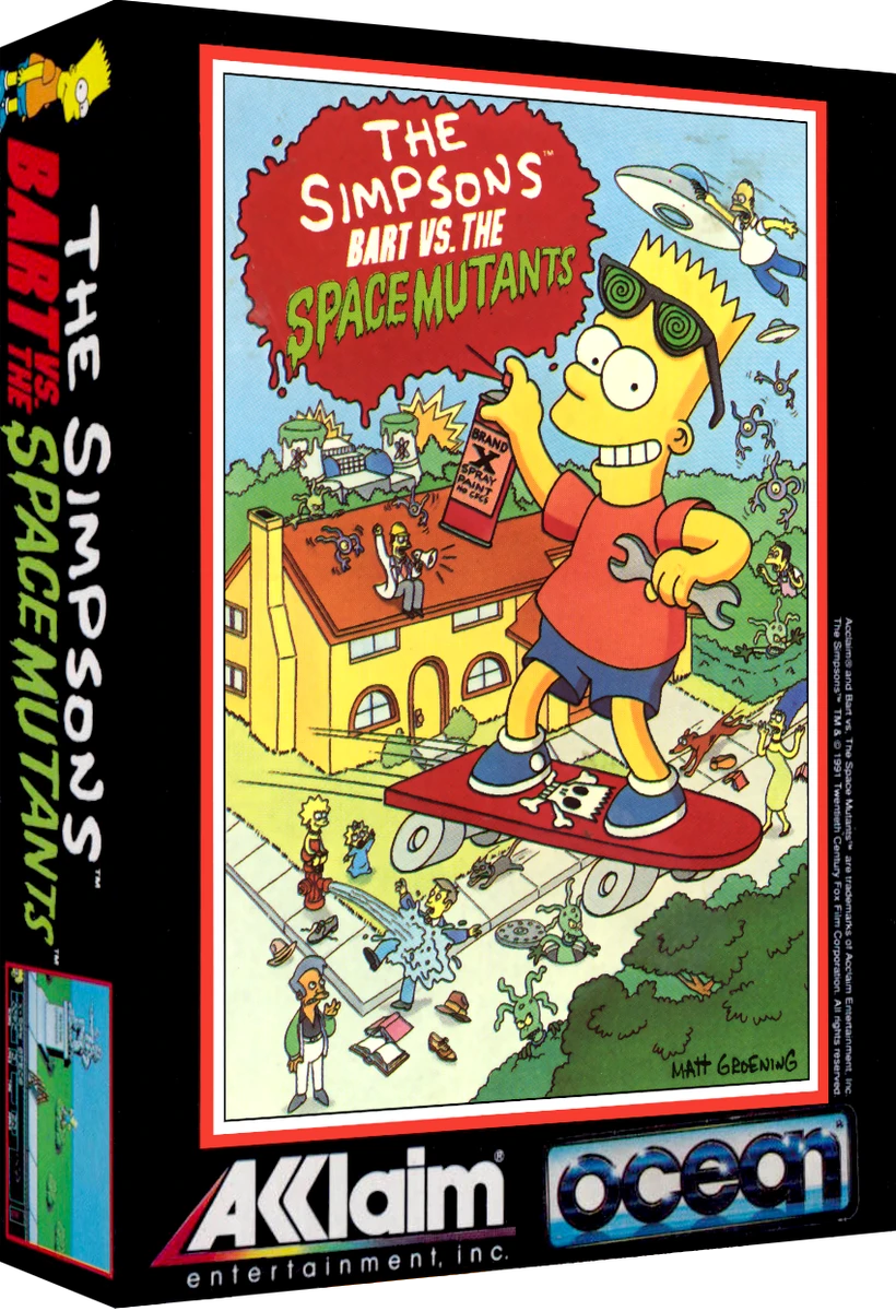 The Simpsons Bart vs the Space Mutants box art