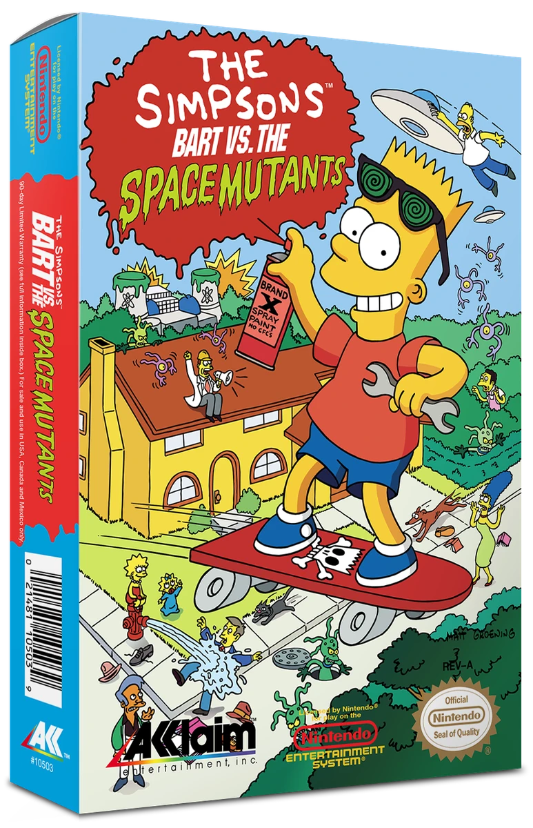 The Simpsons Bart vs the Space Mutants box art