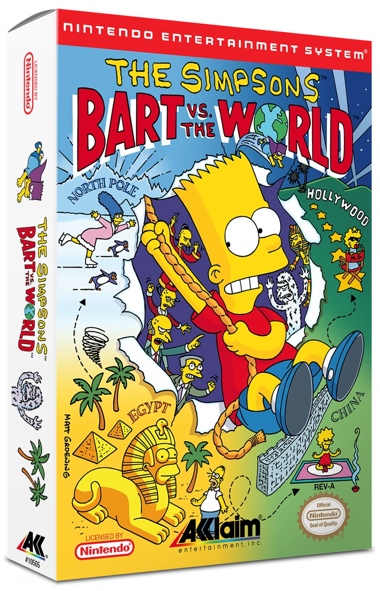 The Simpsons Bart vs the World box art