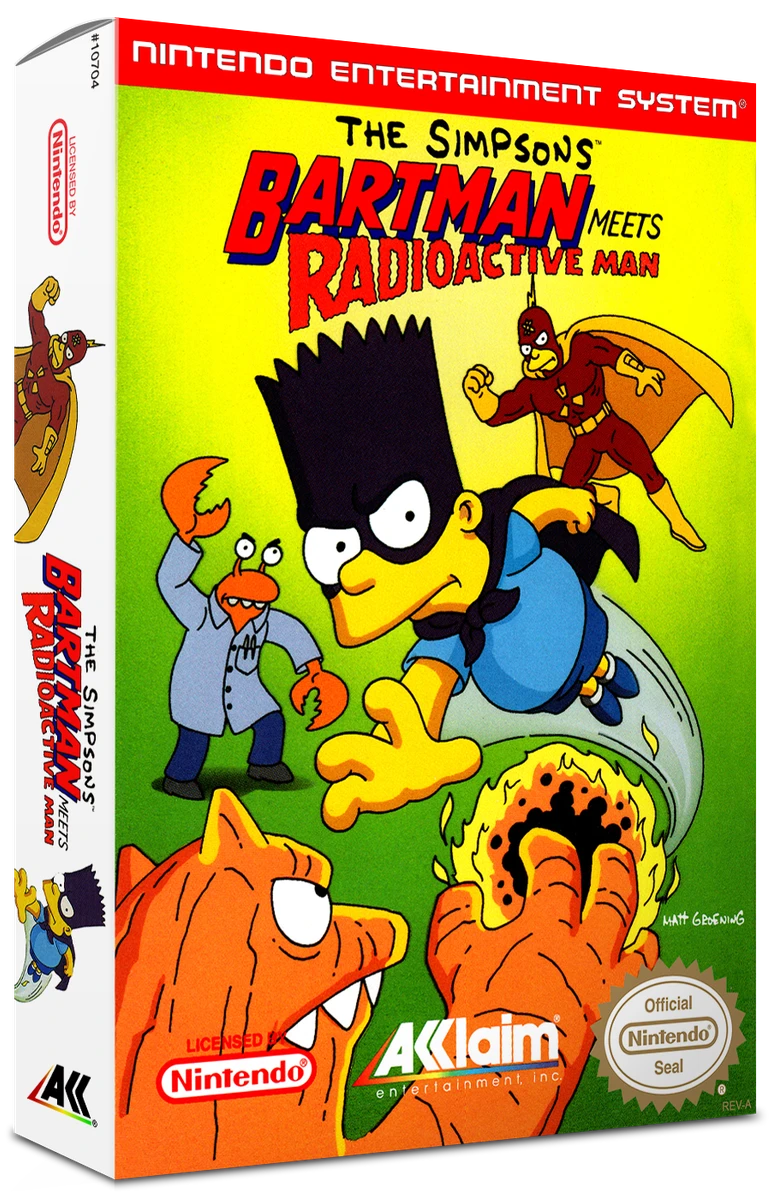 The Simpsons Bartman Meets Radioactive Man box art
