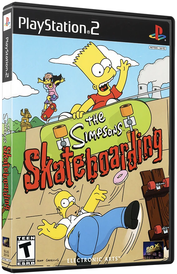 The Simpsons Skateboarding box art