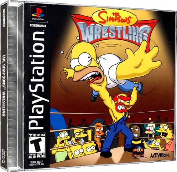The Simpsons Wrestling box art