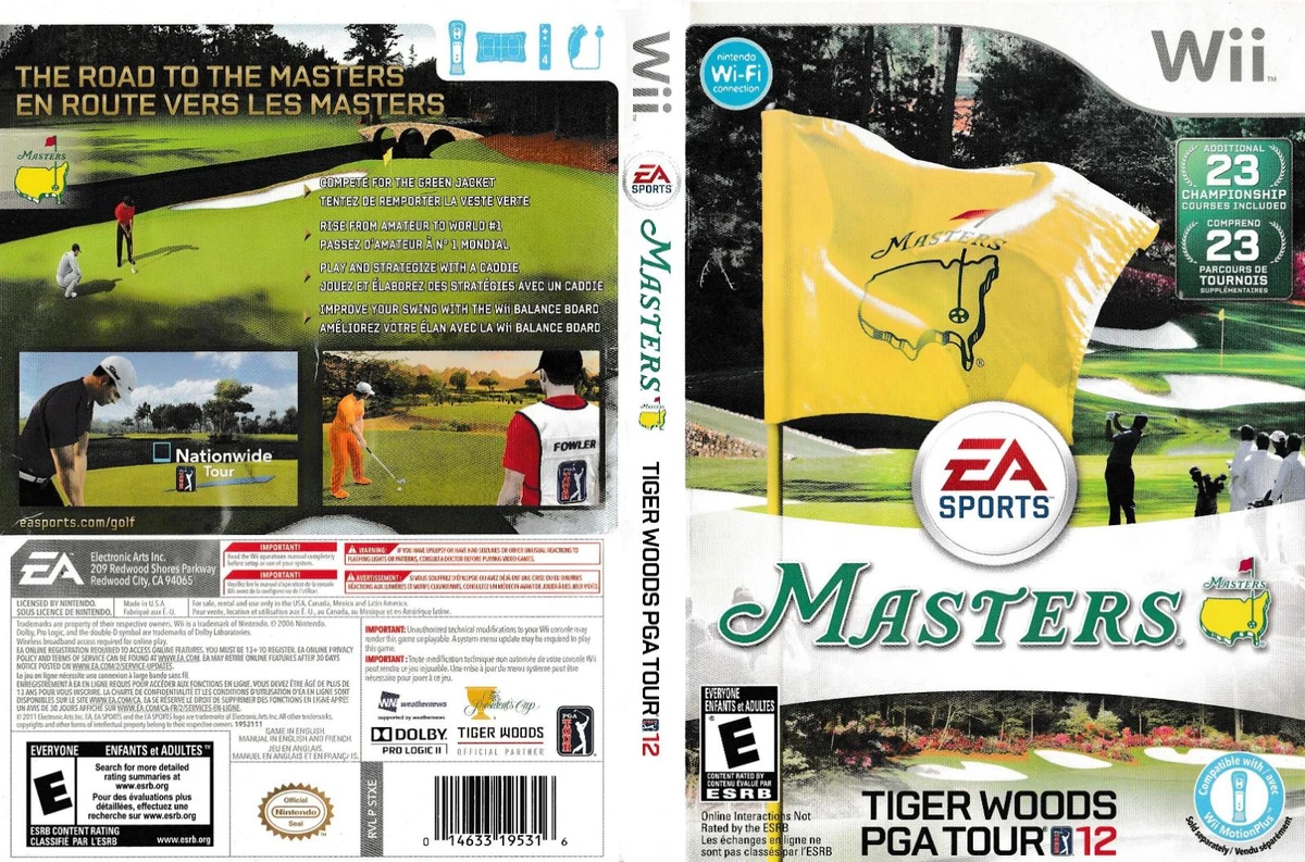 Tiger Woods PGA Tour 12: The Masters box art