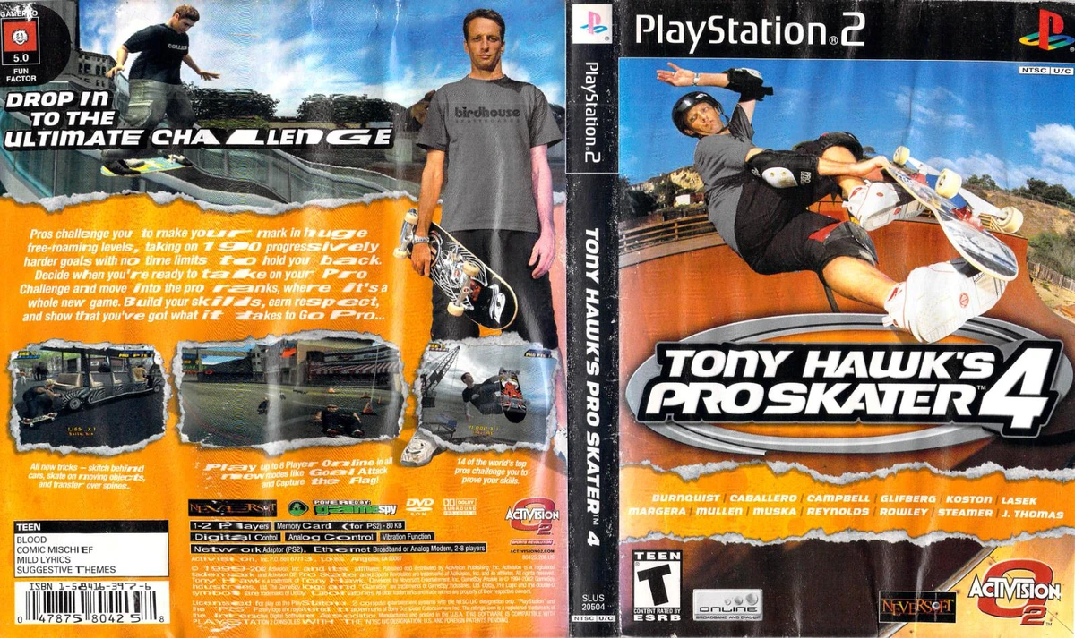 Tony Hawk 4 box art