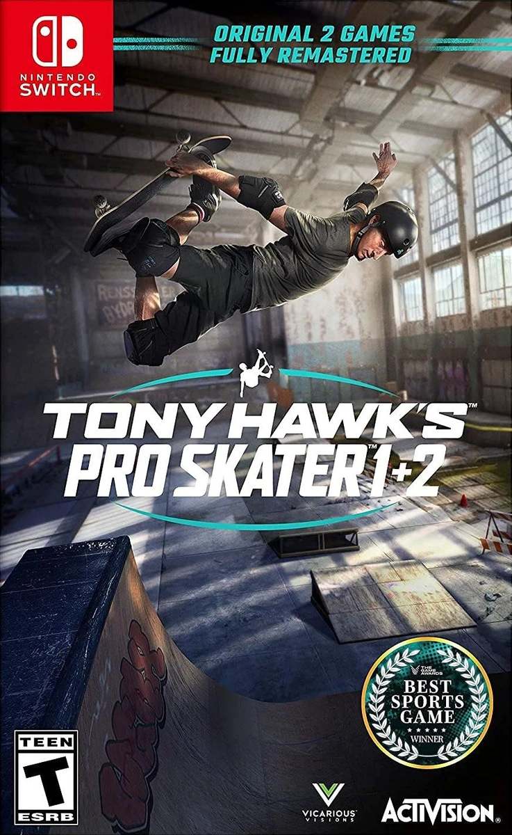 Tony Hawk's Pro Skater 1+2 box art