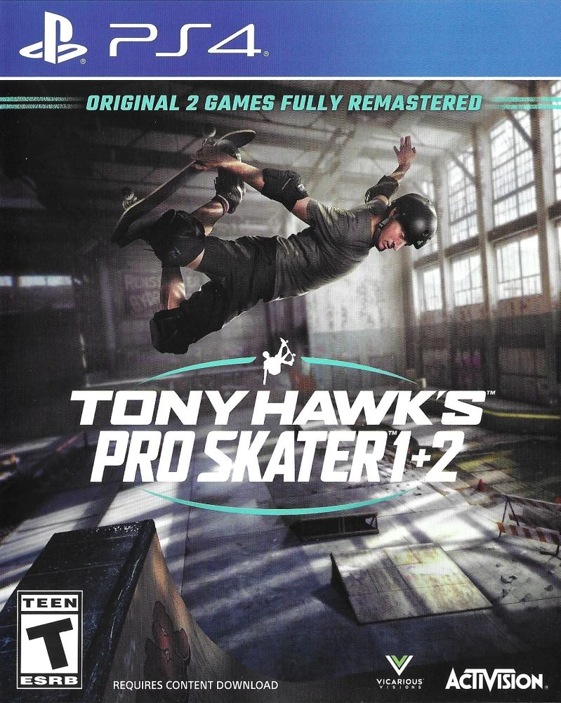 Tony Hawk's Pro Skater 1 + 2 box art