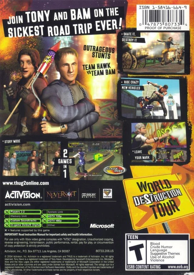 Tony Hawk Underground 2 box art