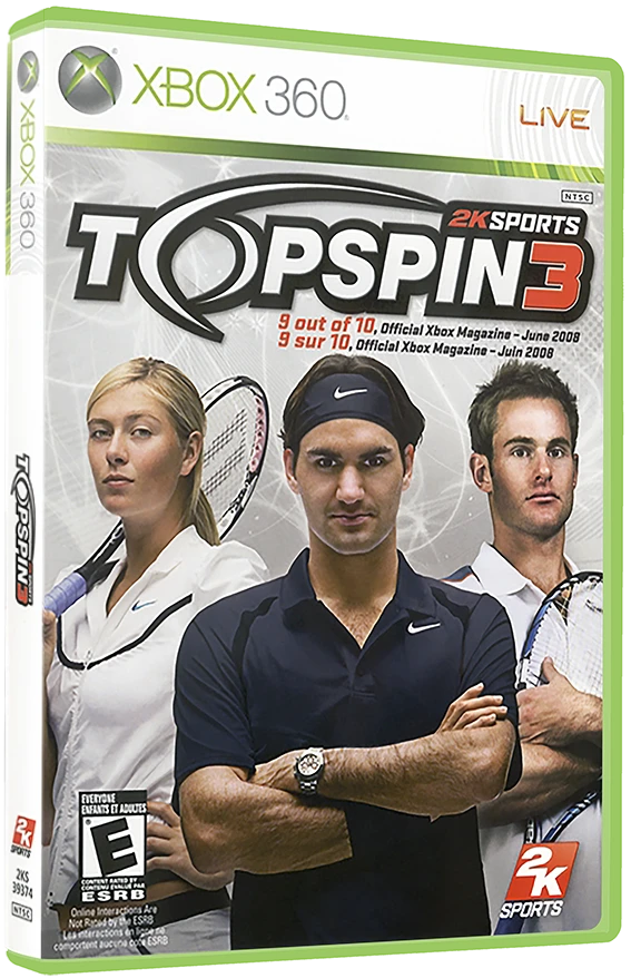 Top Spin 3 box art