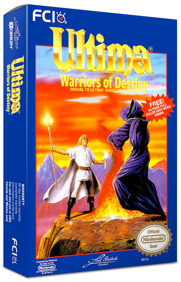 Ultima Warriors of Destiny box art