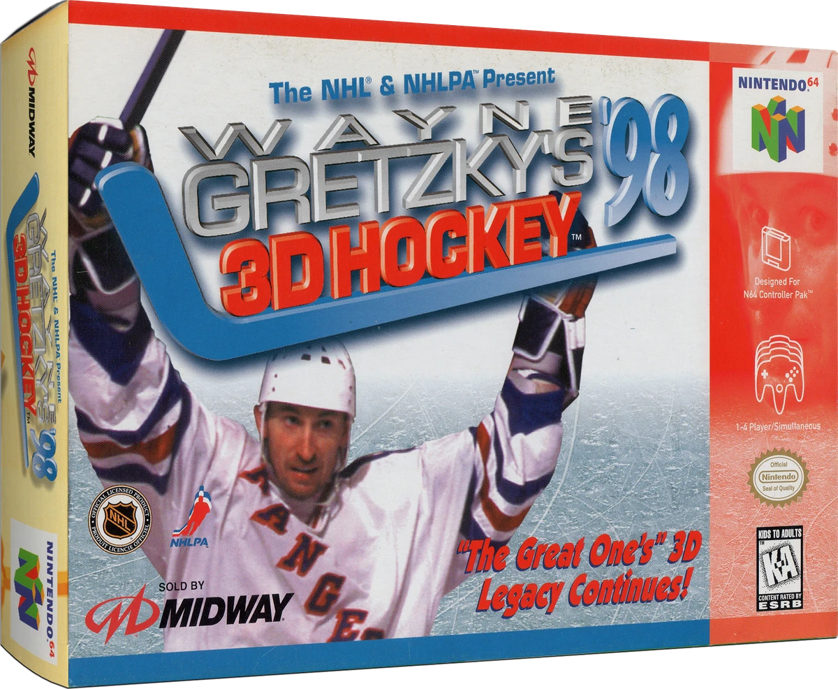 Wayne Gretzky's 3D Hockey 98 box art