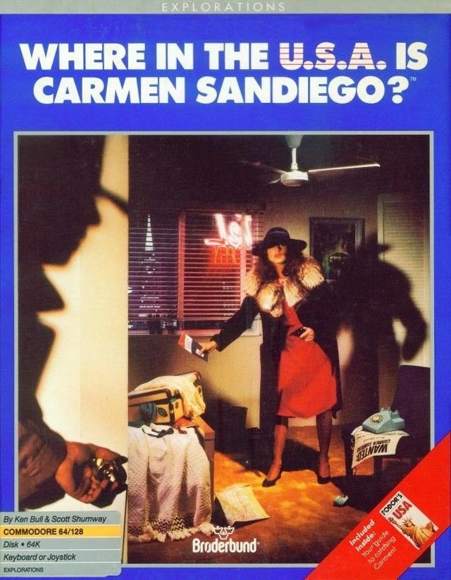 Where in the USA is Carmen Sandiego box art