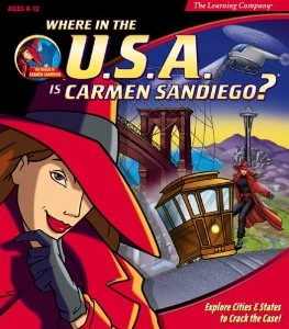 Where in the USA is Carmen Sandiego box art