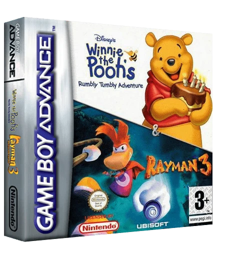 Winnie the Pooh's Rumbly Tumbly Adventure & Rayman 3 box art