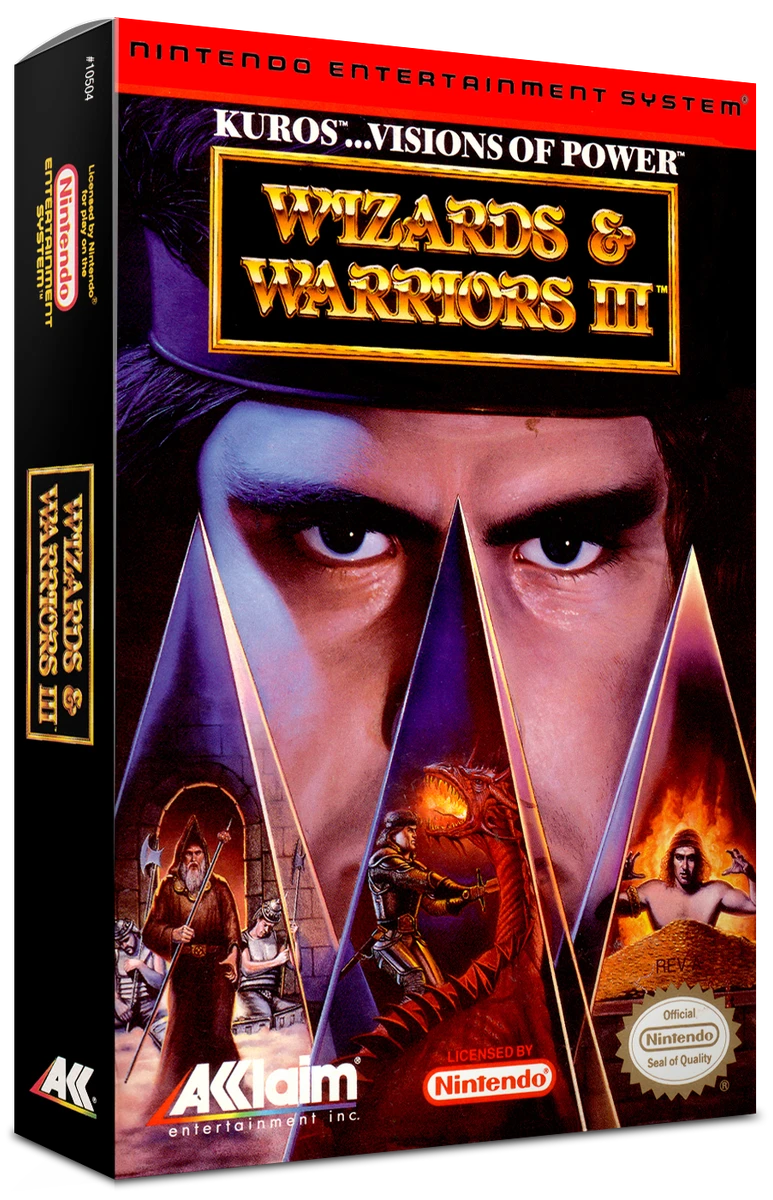Wizards and Warriors III Kuros Visions of Power box art
